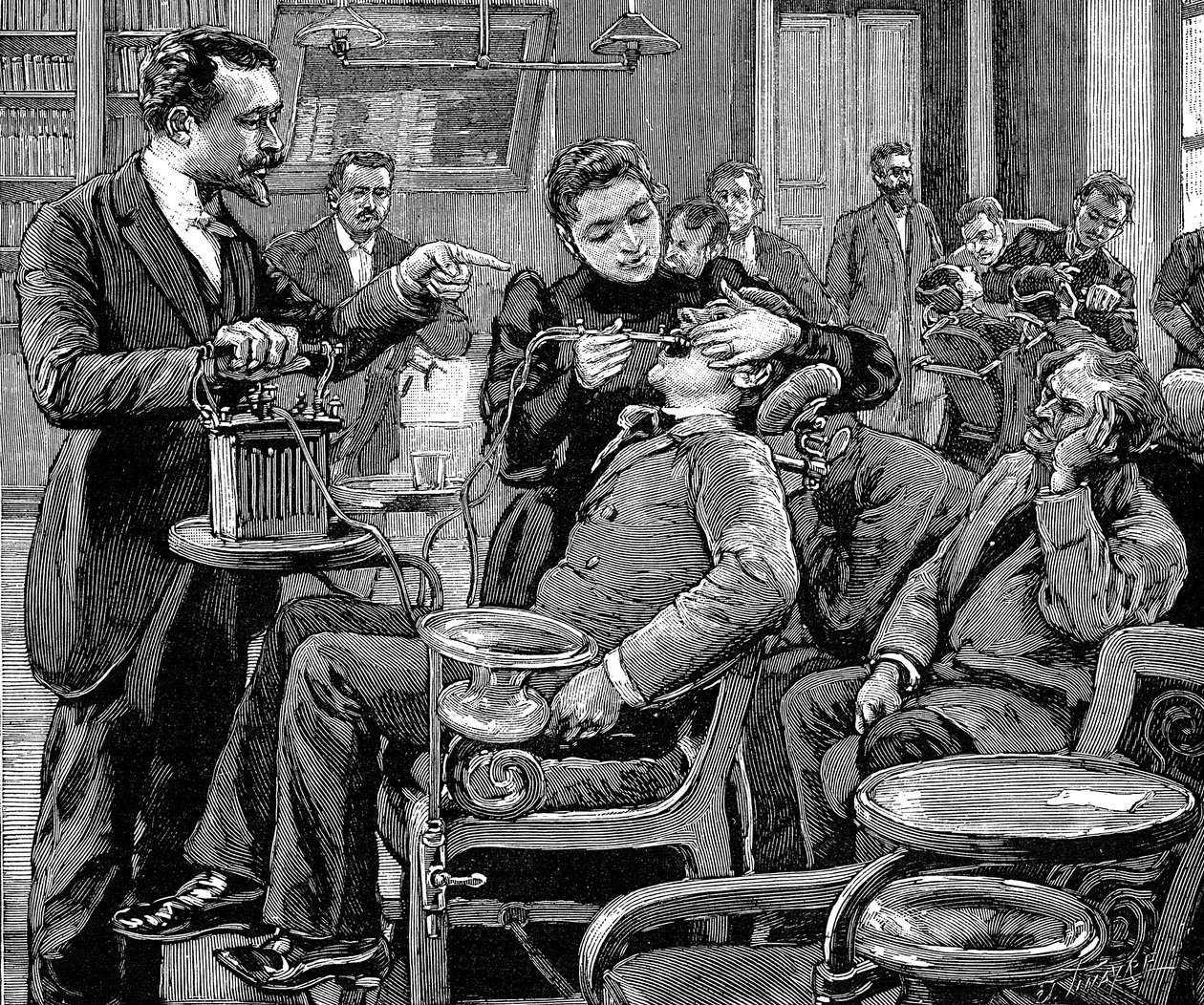 Klinik vid School of Dentistry, Paris, 1892 av Unbekannt
