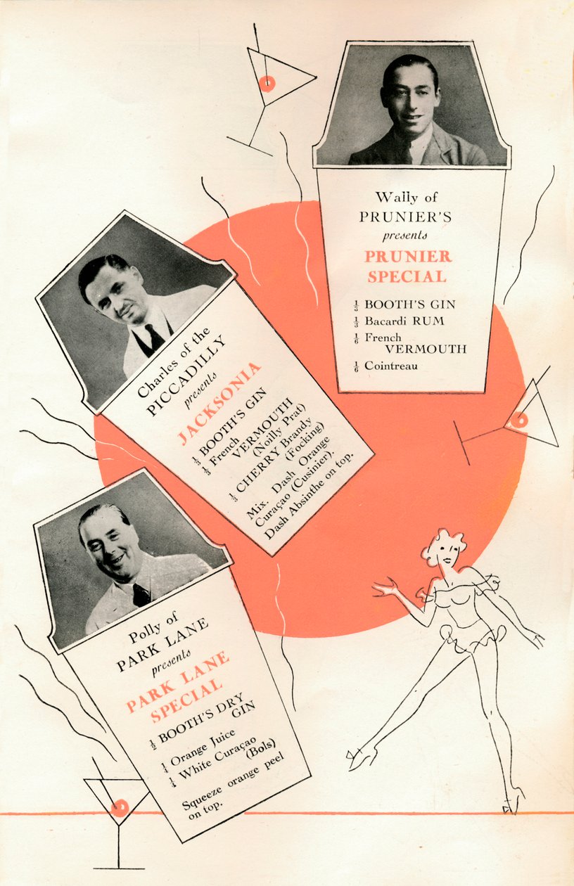 Cocktailrecept, c1935 1935. av Unbekannt