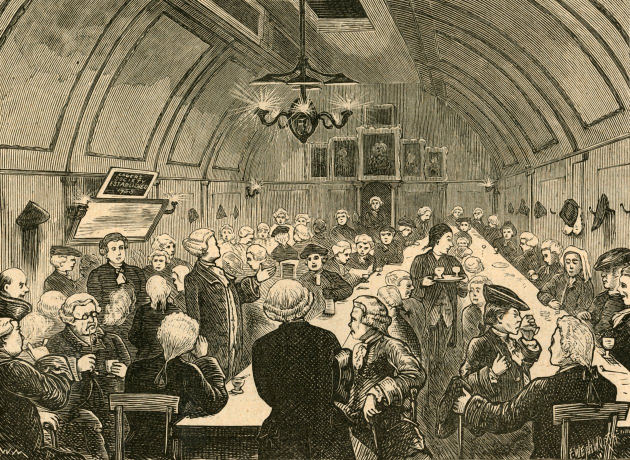 Cogers Hall, från ett gammalt tryck, 1897. av Unbekannt