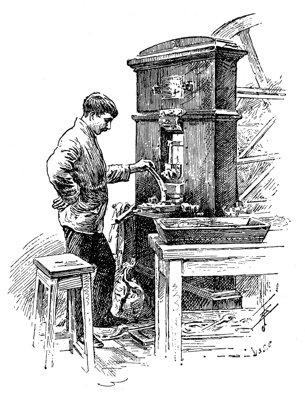 Myntpress vid Royal Mint, London, 1891 av Unbekannt