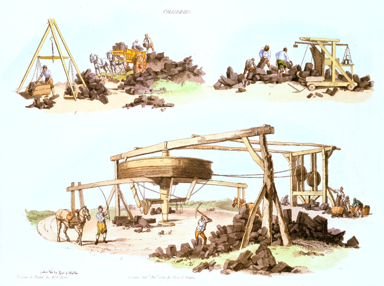 Collieries, c1805 av Unbekannt