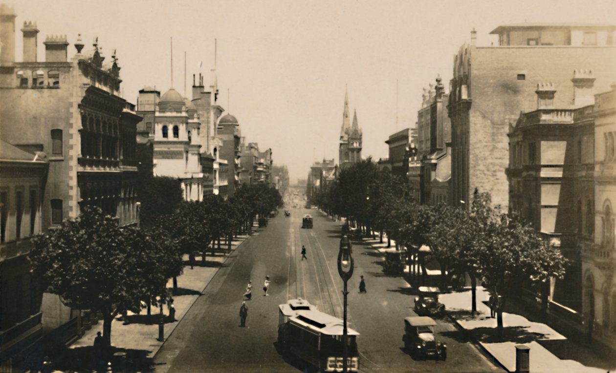 Collins Street, Melbourne, Australien, c1920-talet. av Unbekannt