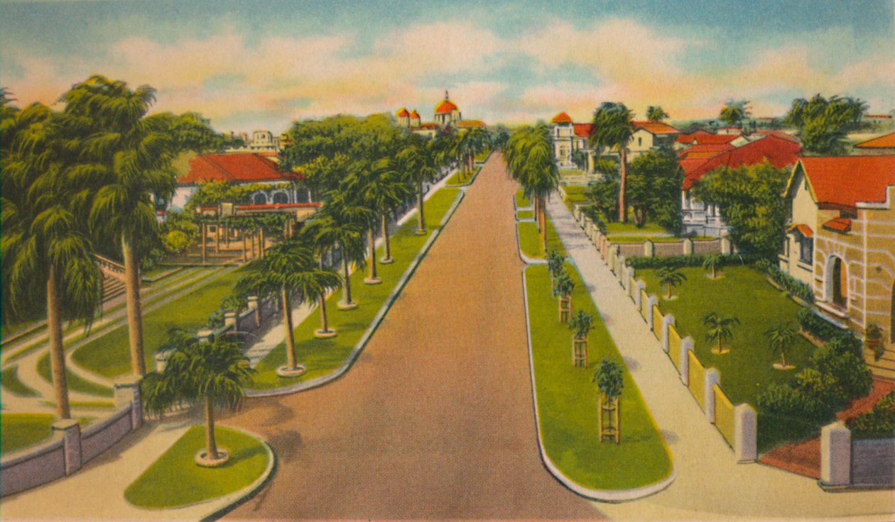 Colombia Avenue, Barranquilla, c1940-talet av Unbekannt