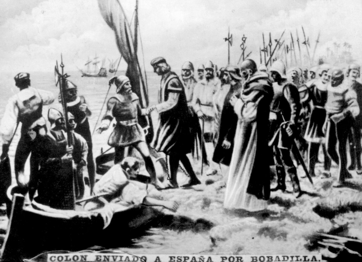 Columbus skickad till Spanien, 1500-talet, 1920-talet av Unbekannt