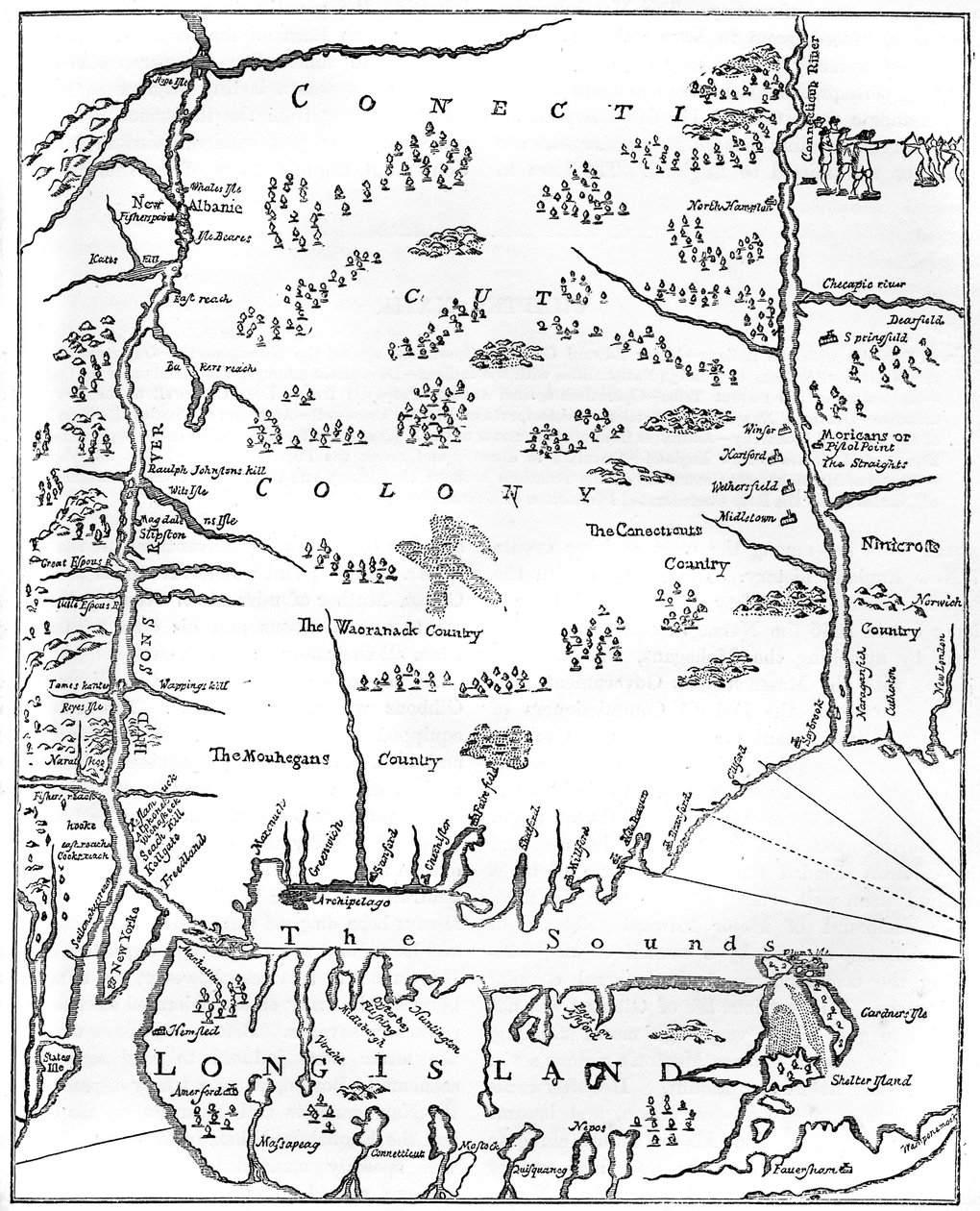 Connecticut, c1600-talet c1880 av Unbekannt