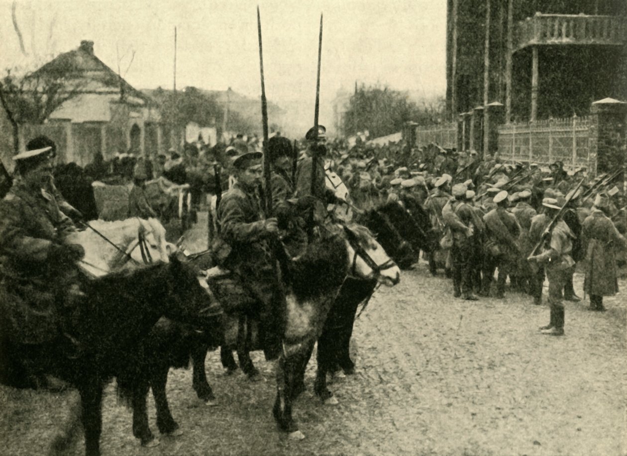 Kosacksoldater, första världskriget, 1914, c1920. av Unbekannt