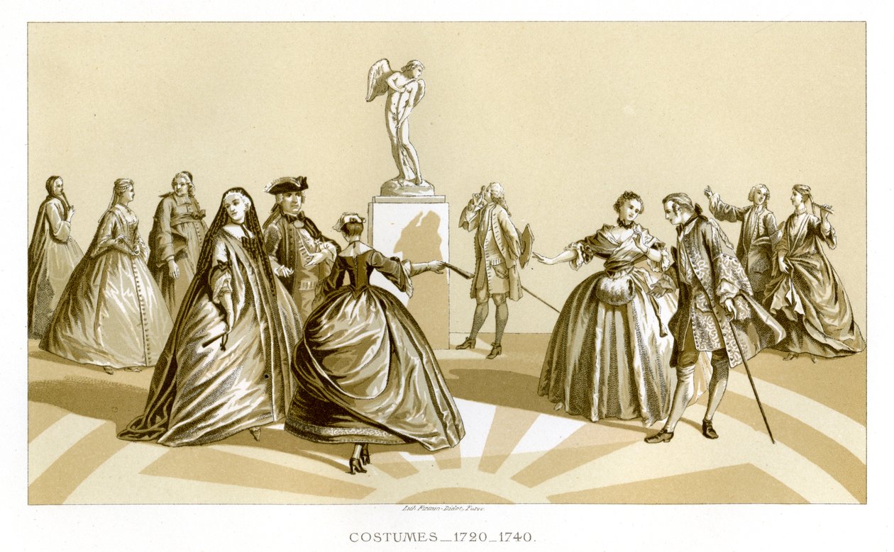Dräkter, 1720-1740, 1885 av Unbekannt