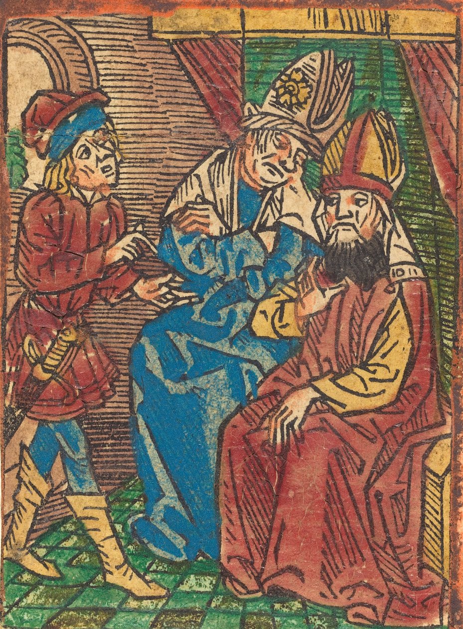 Översteprästernas råd, ca. 1490. av Unbekannt