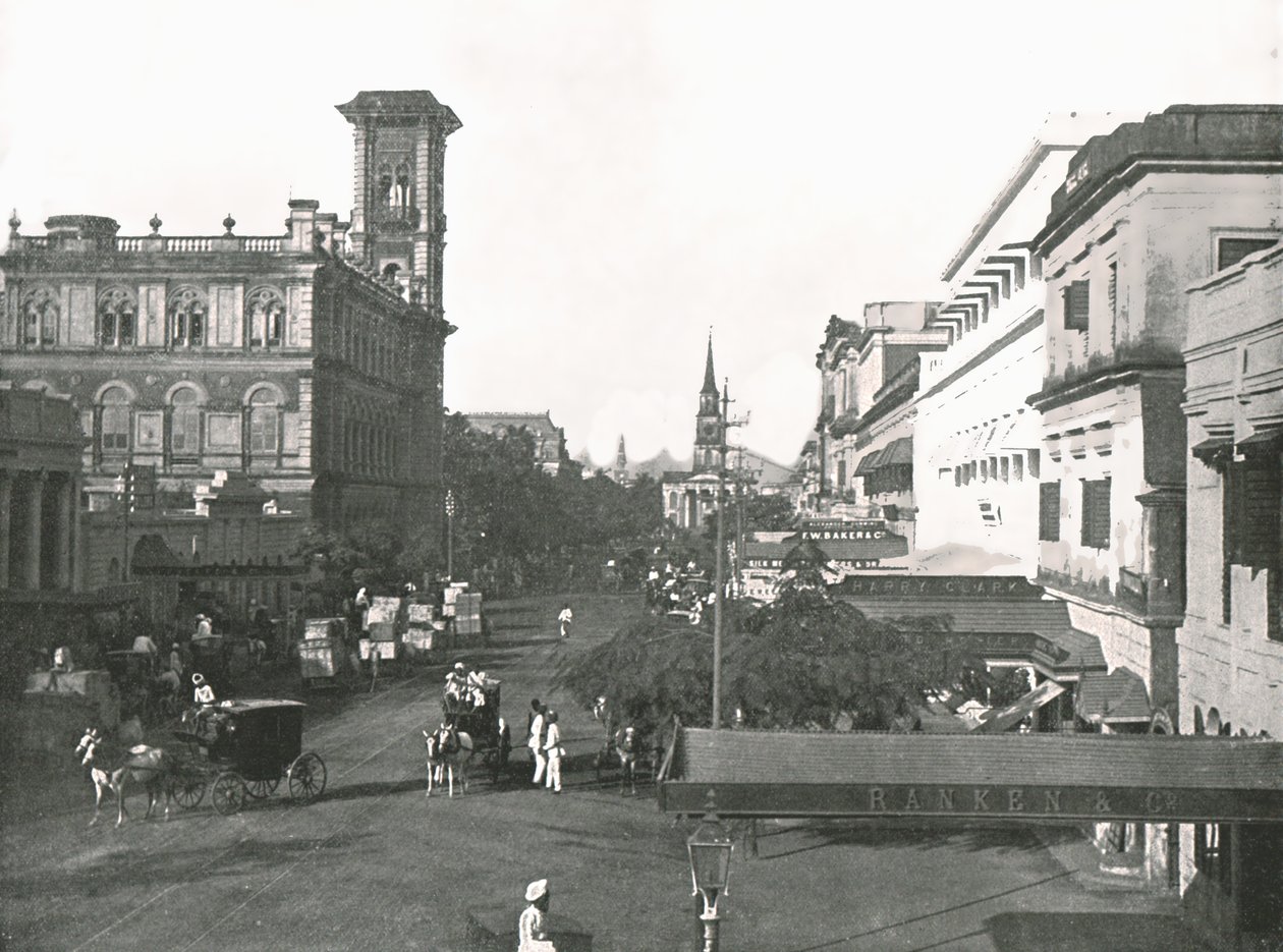Court House Street, Calcutta, Indien, 1895. av Unbekannt
