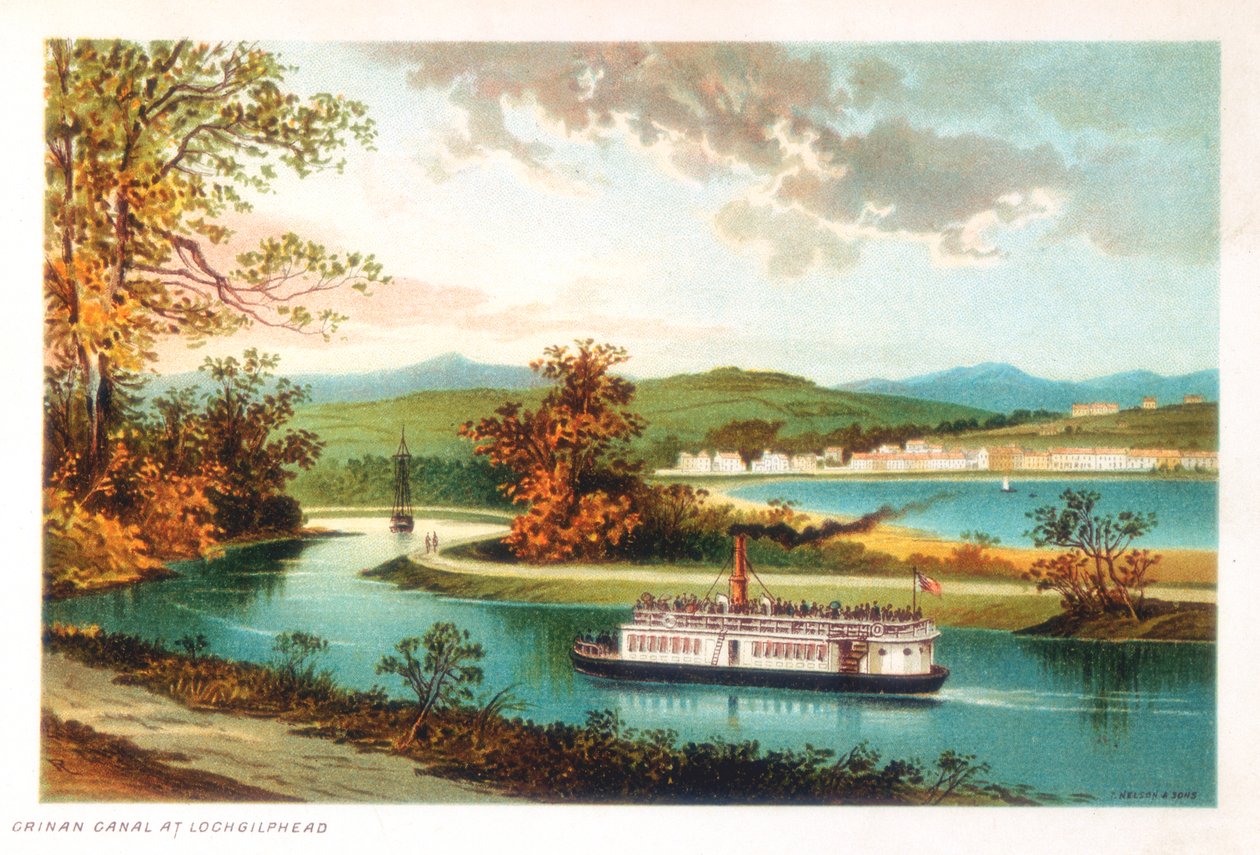 Crinan Canal vid Lochgilphead, Skottland, 1891 av Unbekannt
