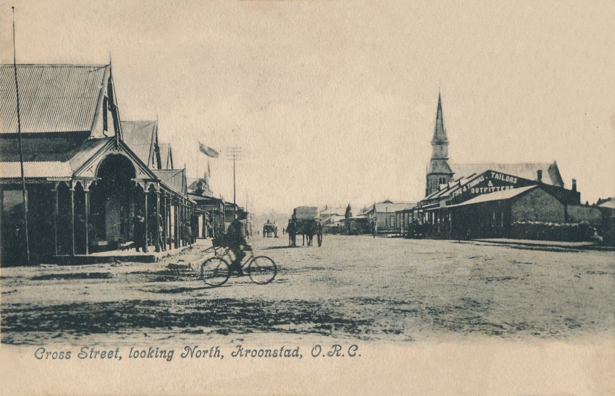 Tvärgatan, norrut, Kroonstad, O.R.C, c1905. av Unbekannt