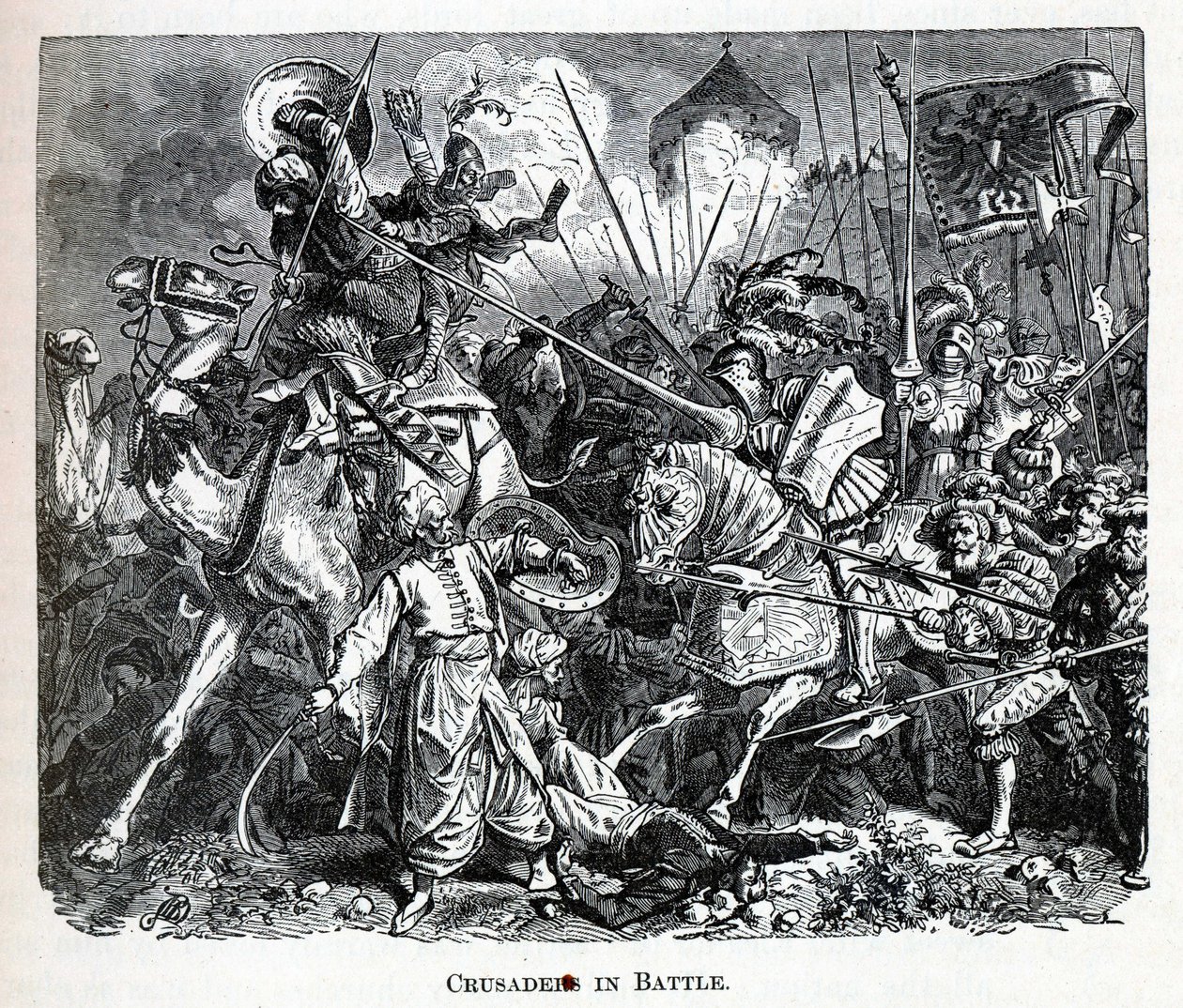 Korsfarare i strid, 1882 av Unbekannt