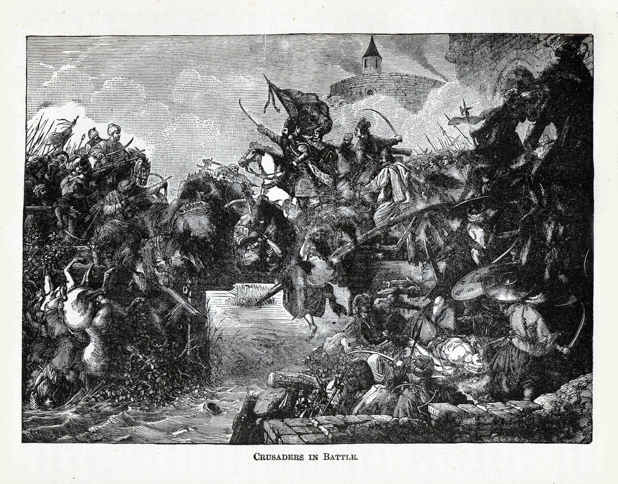 Korsfarare i strid, 1882 av Unbekannt