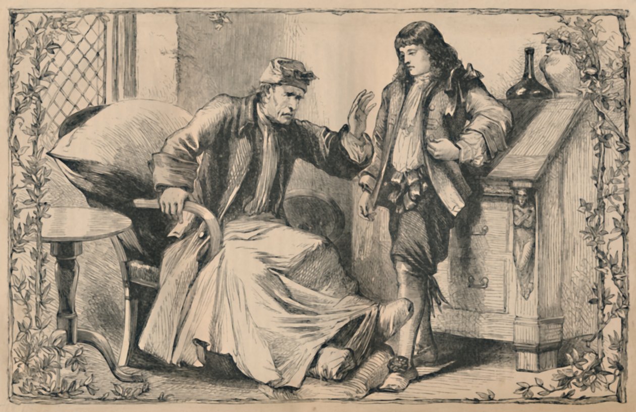 Crusoe Advised by his Father, c1870 av Unbekannt