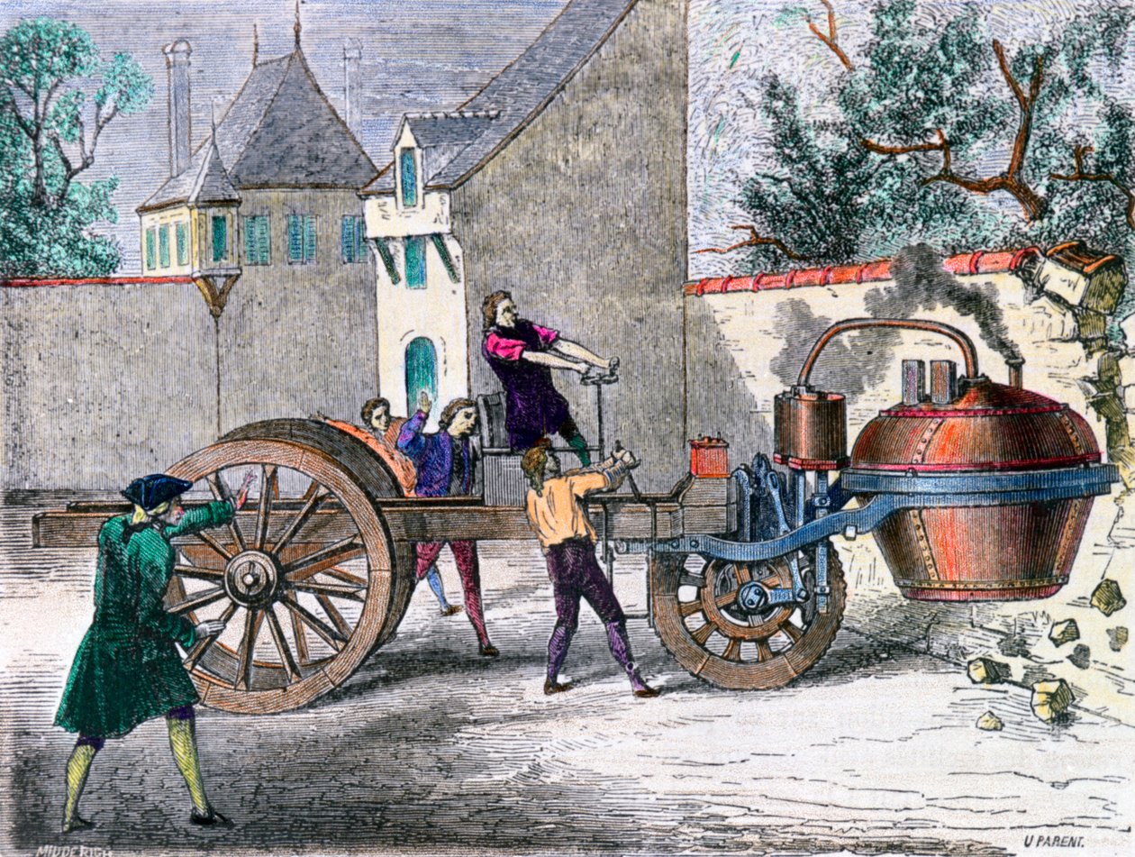 Cugnots Steam Wagon, 19th century av Unbekannt