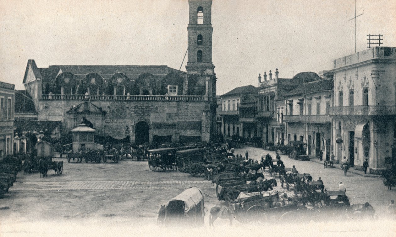 Custom House and Square, Havanna, Kuba, c1900 av Unbekannt