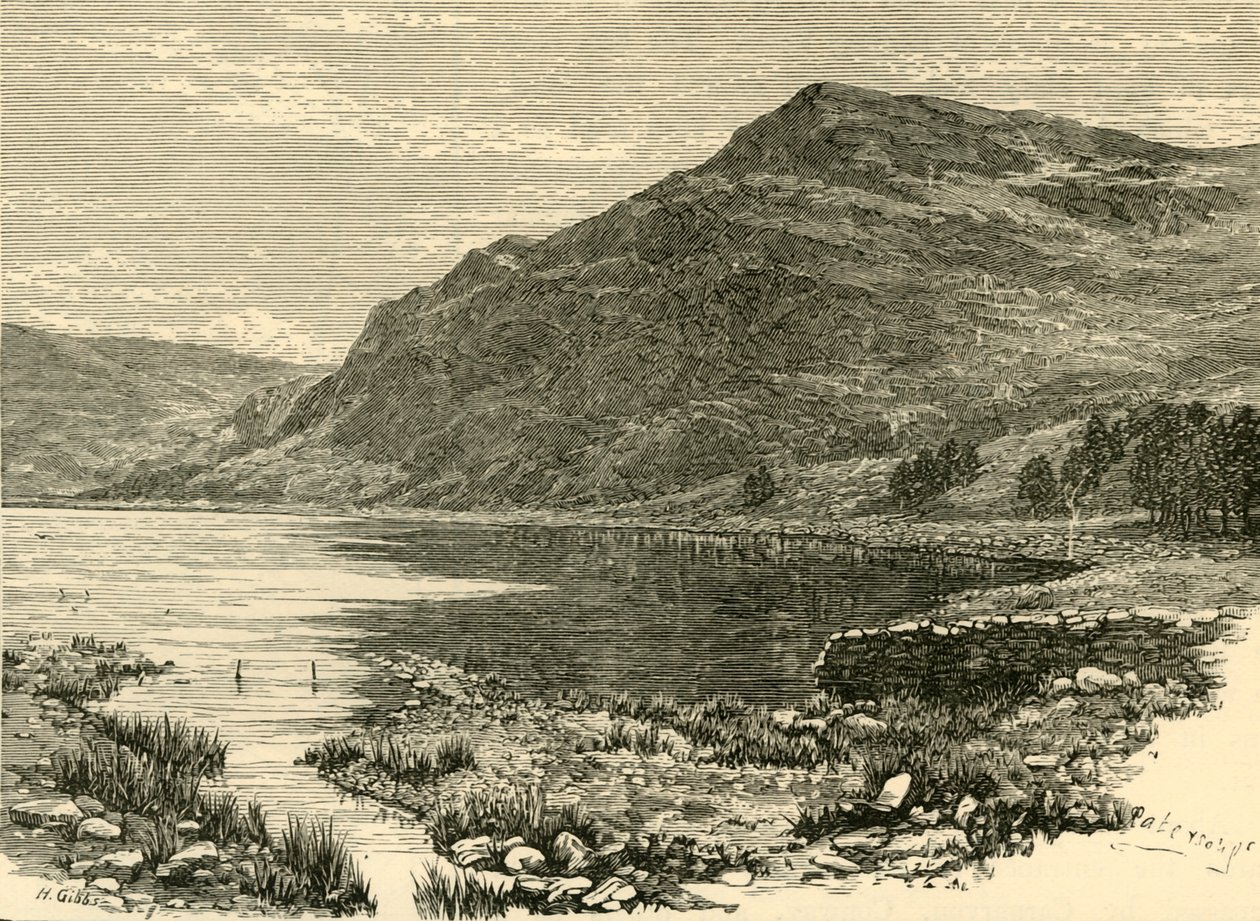 Cwm Buchan Lake och Craig-Y-Saith, 1898. av Unbekannt