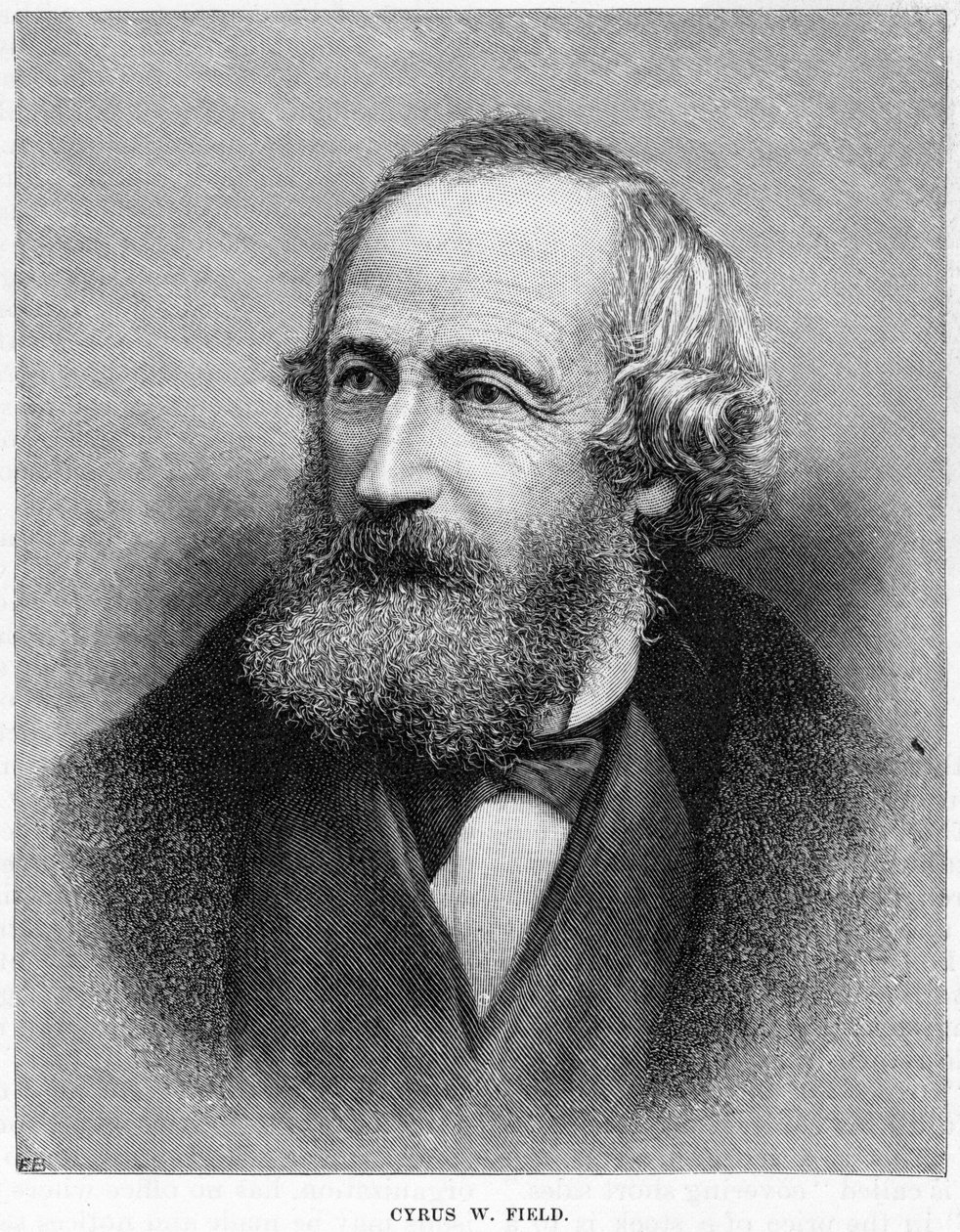 Cyrus W Field, amerikansk finansman, 1800-talet av Unbekannt