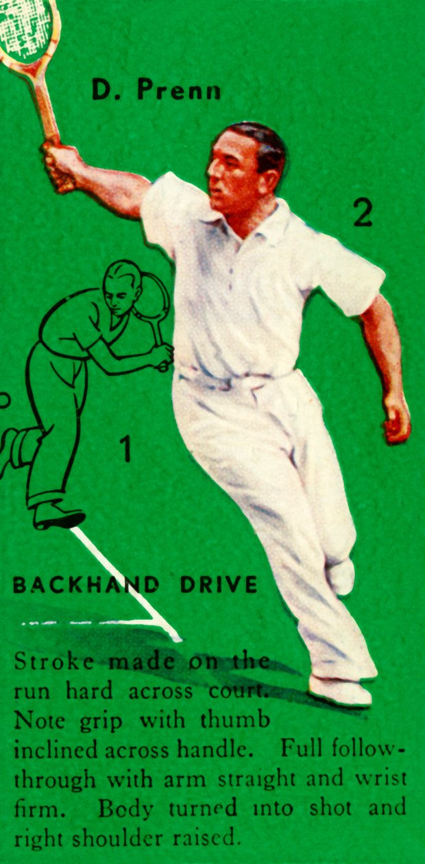 D. Prenn - Backhand Drive, c1935. av Unbekannt