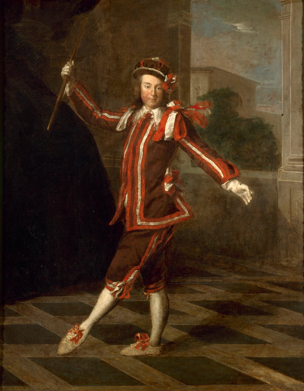 Dansande Mezzetin, ca 1720. av Unbekannt