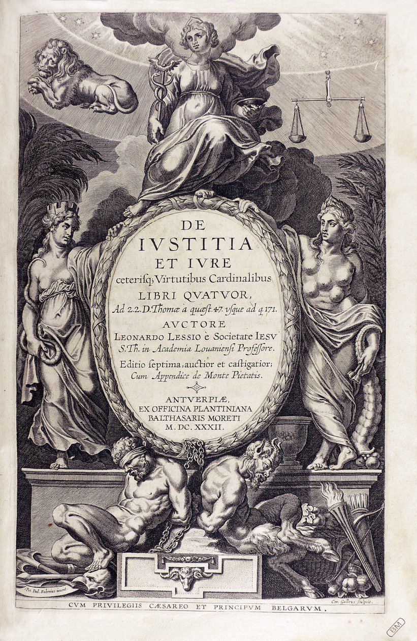 De iustitia et iure av Leonardus Lessius, 1632. av Unbekannt