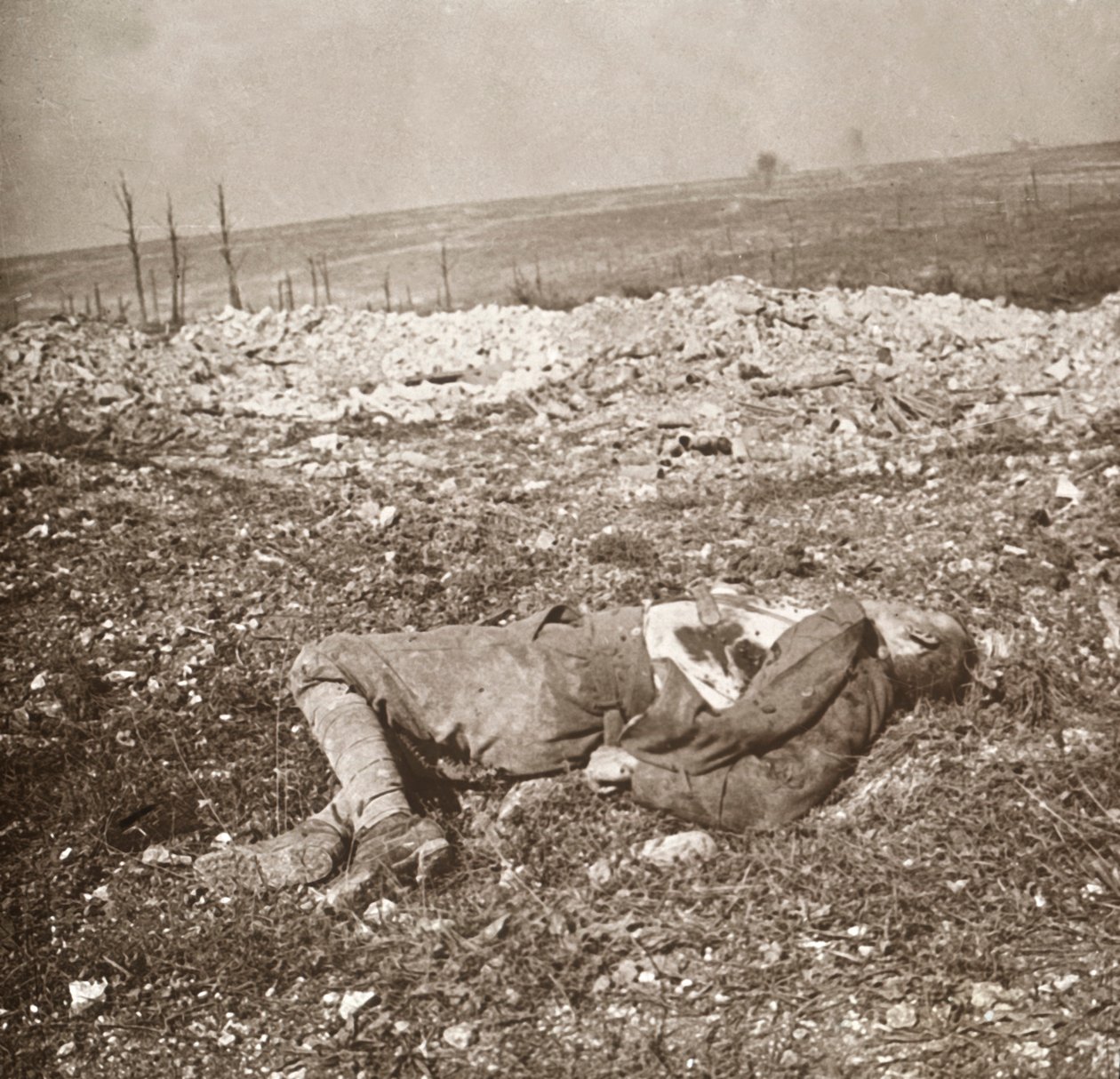 Död tysk soldat, Verdun, norra Frankrike, c1914-c1918. av Unbekannt