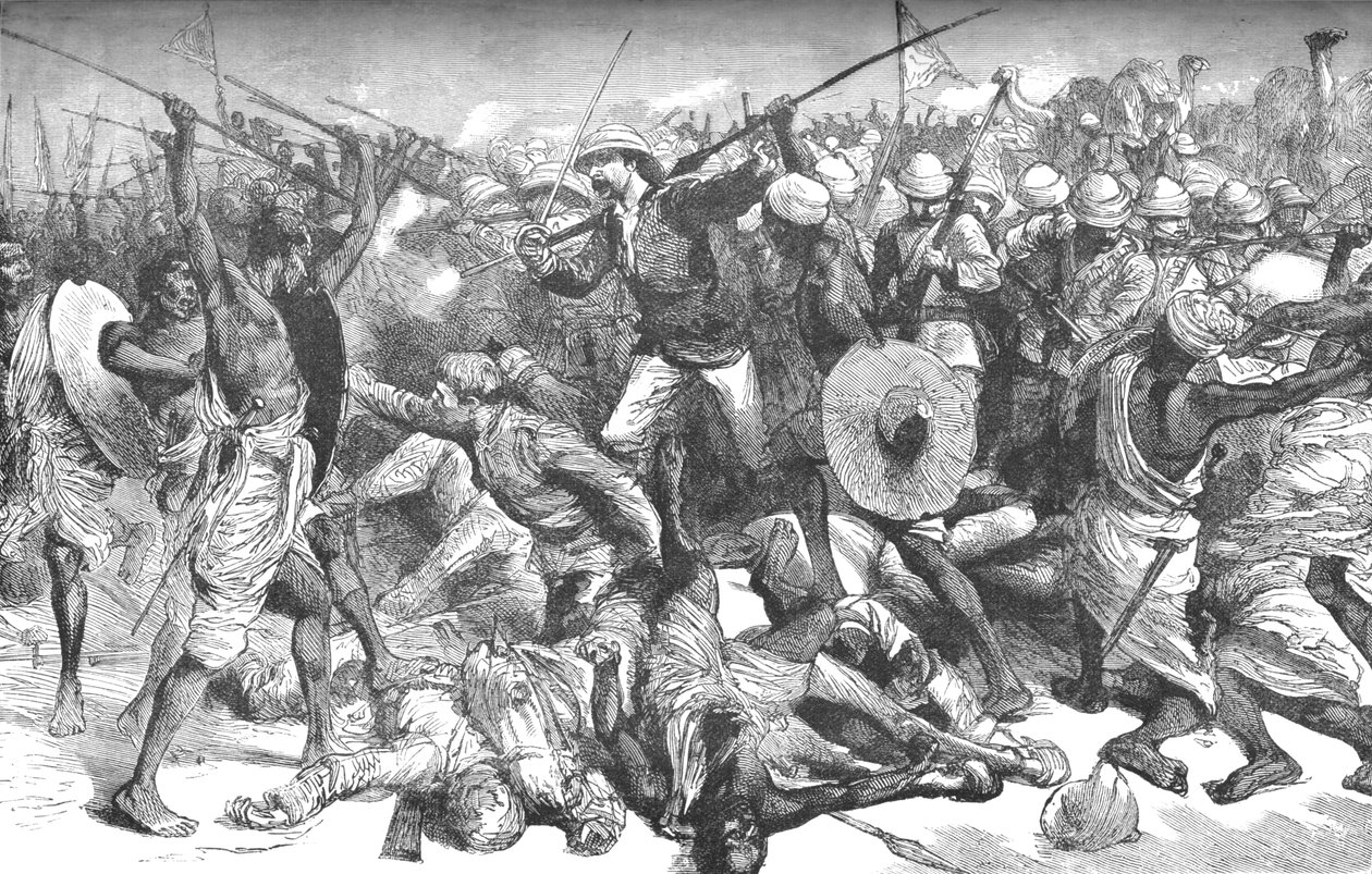 Överste Burnabys död, c1885 av Unbekannt