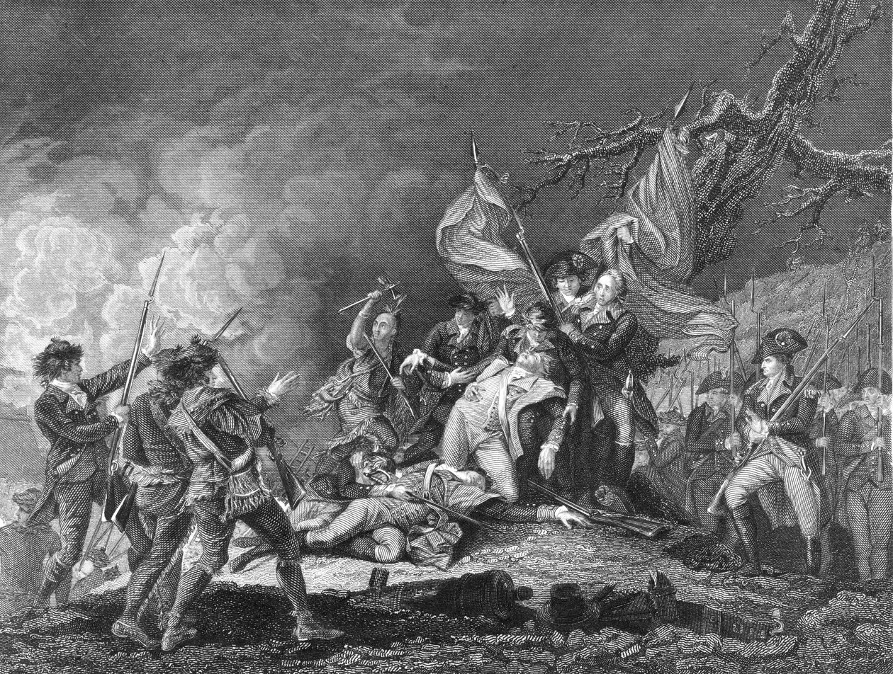 General Montgomerys död i Quebec, december 1775. av Unbekannt