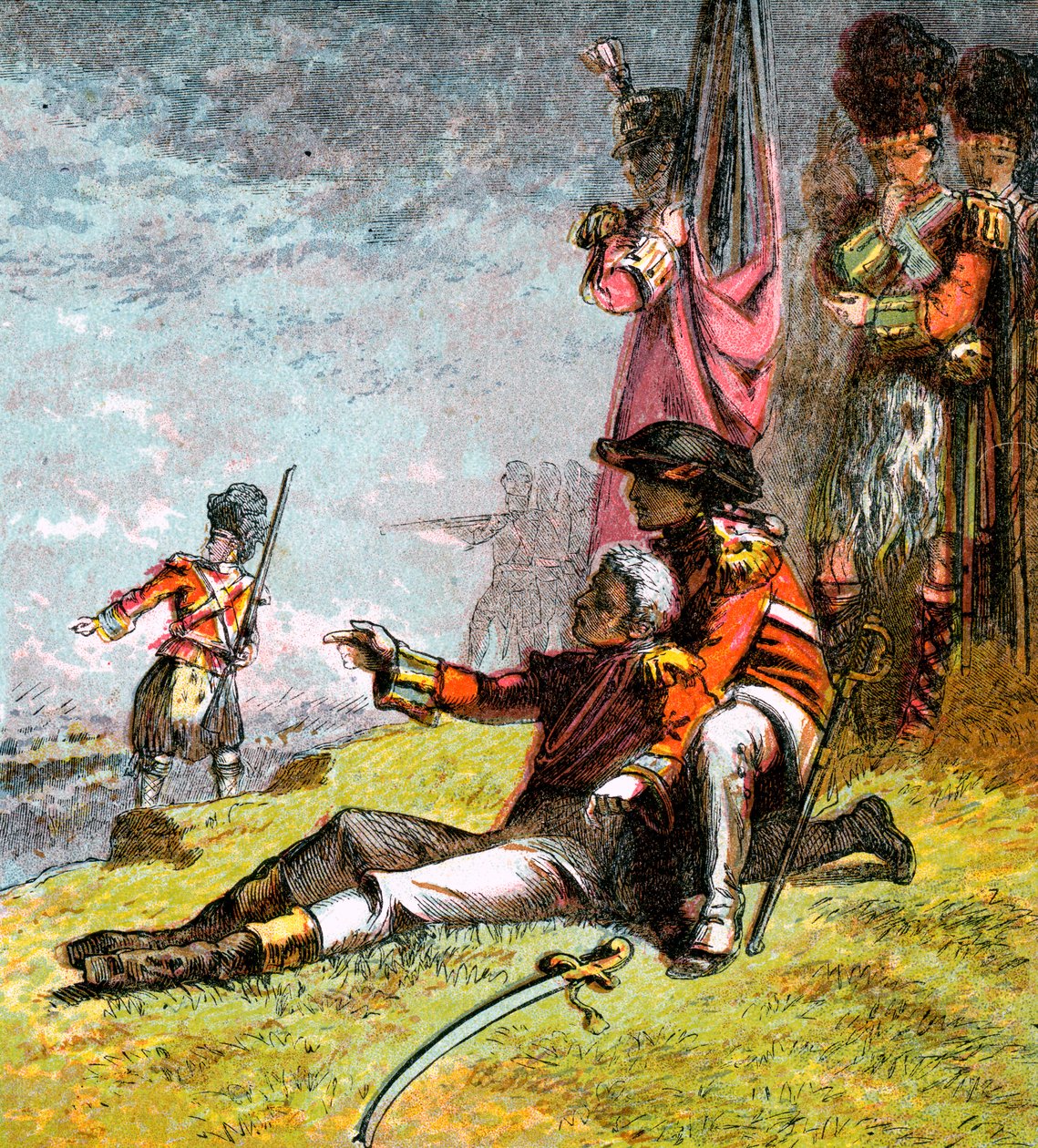 General Wolfes död, 1759 c1850-talet av Unbekannt