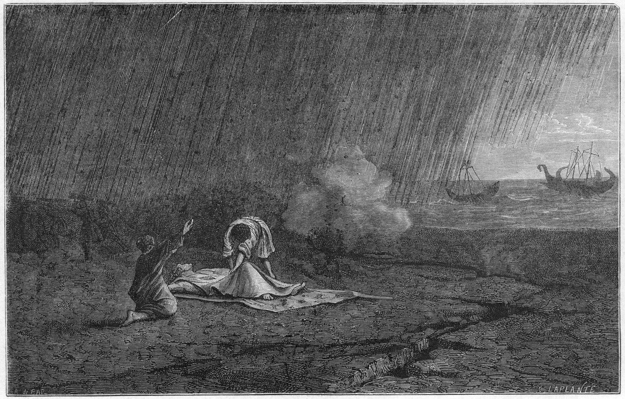 Plinius den äldres död, 79 1866 av Unbekannt