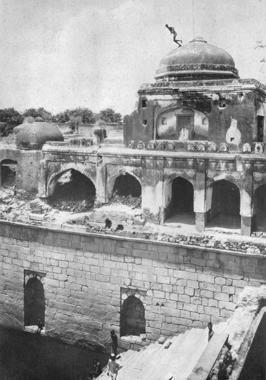 Delhi. A Perilious Dive, c1910. av Unbekannt