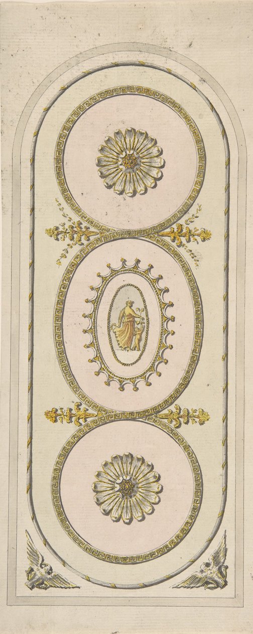 Design för en panel, 1748-92. av Unbekannt