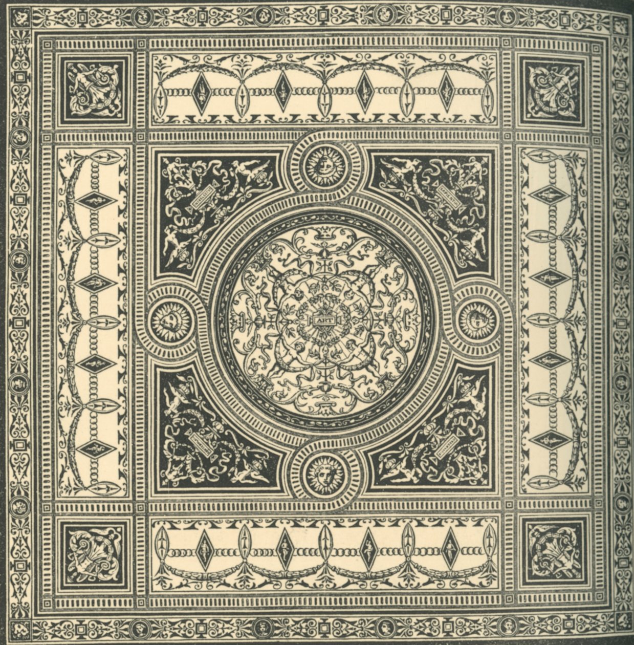 Design för ett tak, c1860-talet, 1881. av Unbekannt