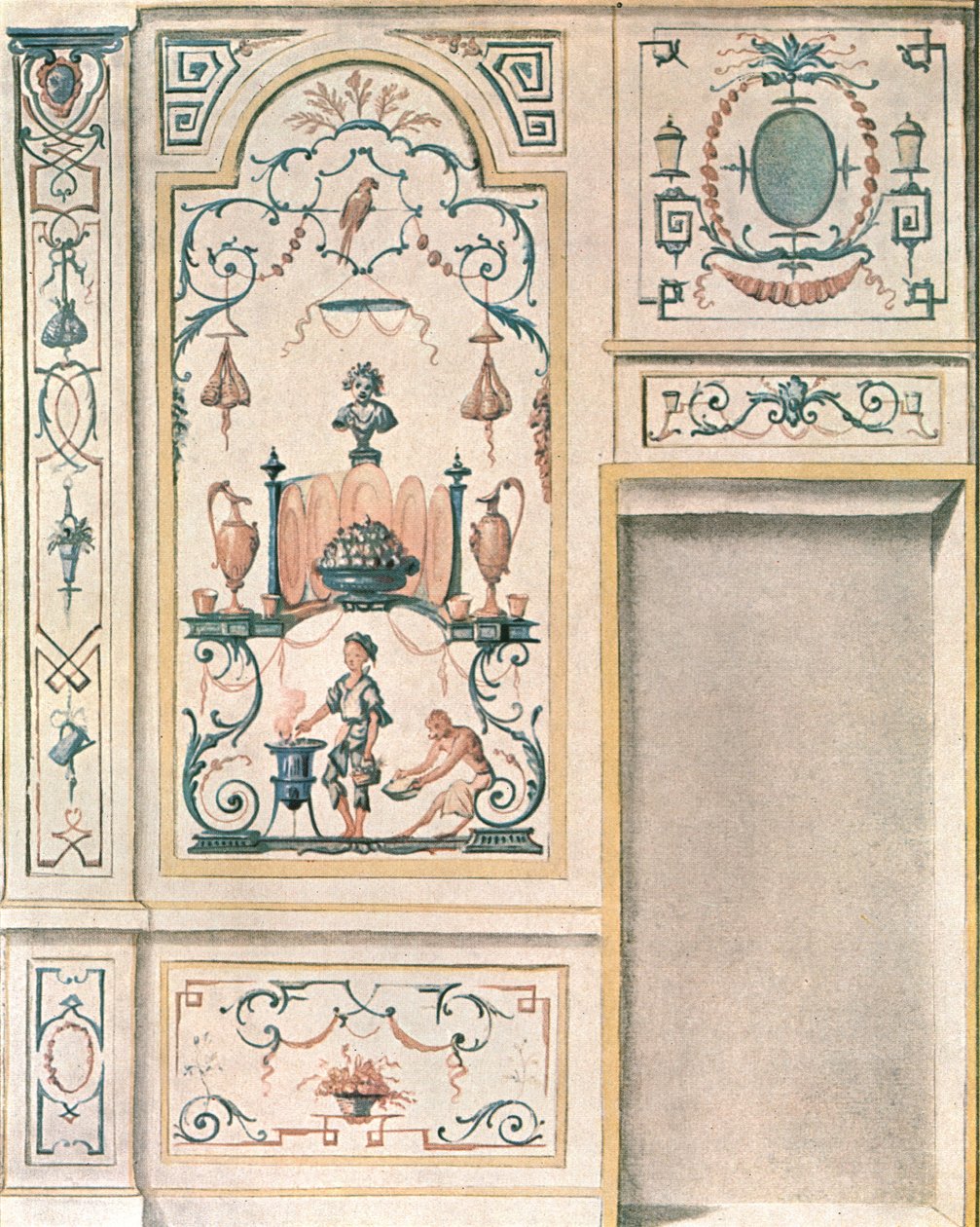 Design för en matsalsvägg, Frankrike, 1928. av Unbekannt