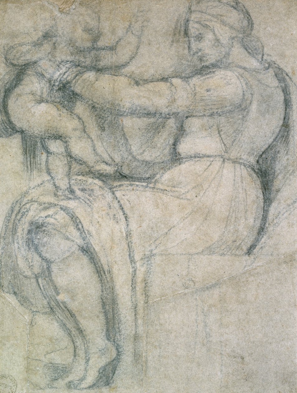Detalj från det sixtinska taket, 1508-1512 av Unbekannt