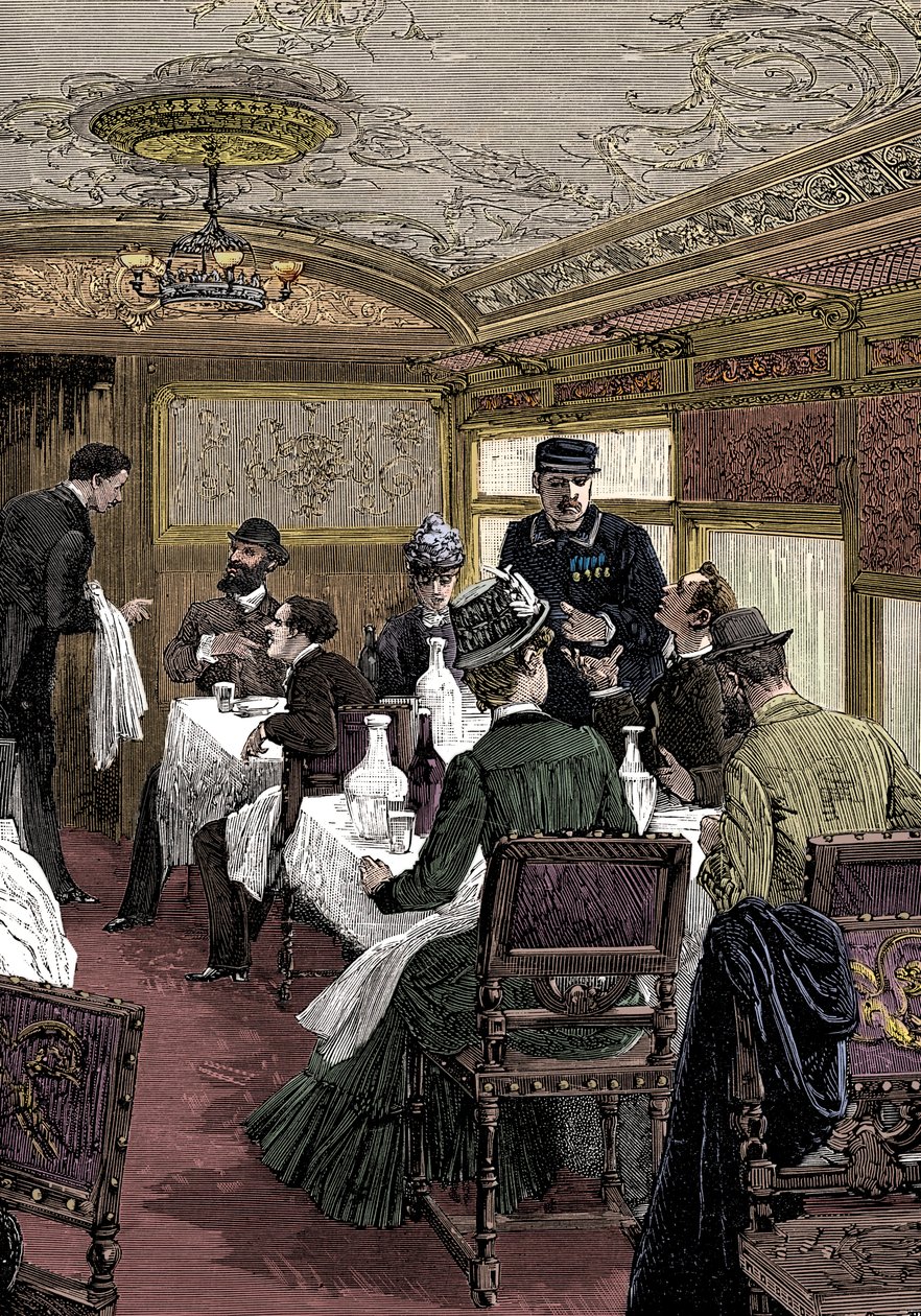 Matvagn på Orientexpressen, c1885 av Unbekannt