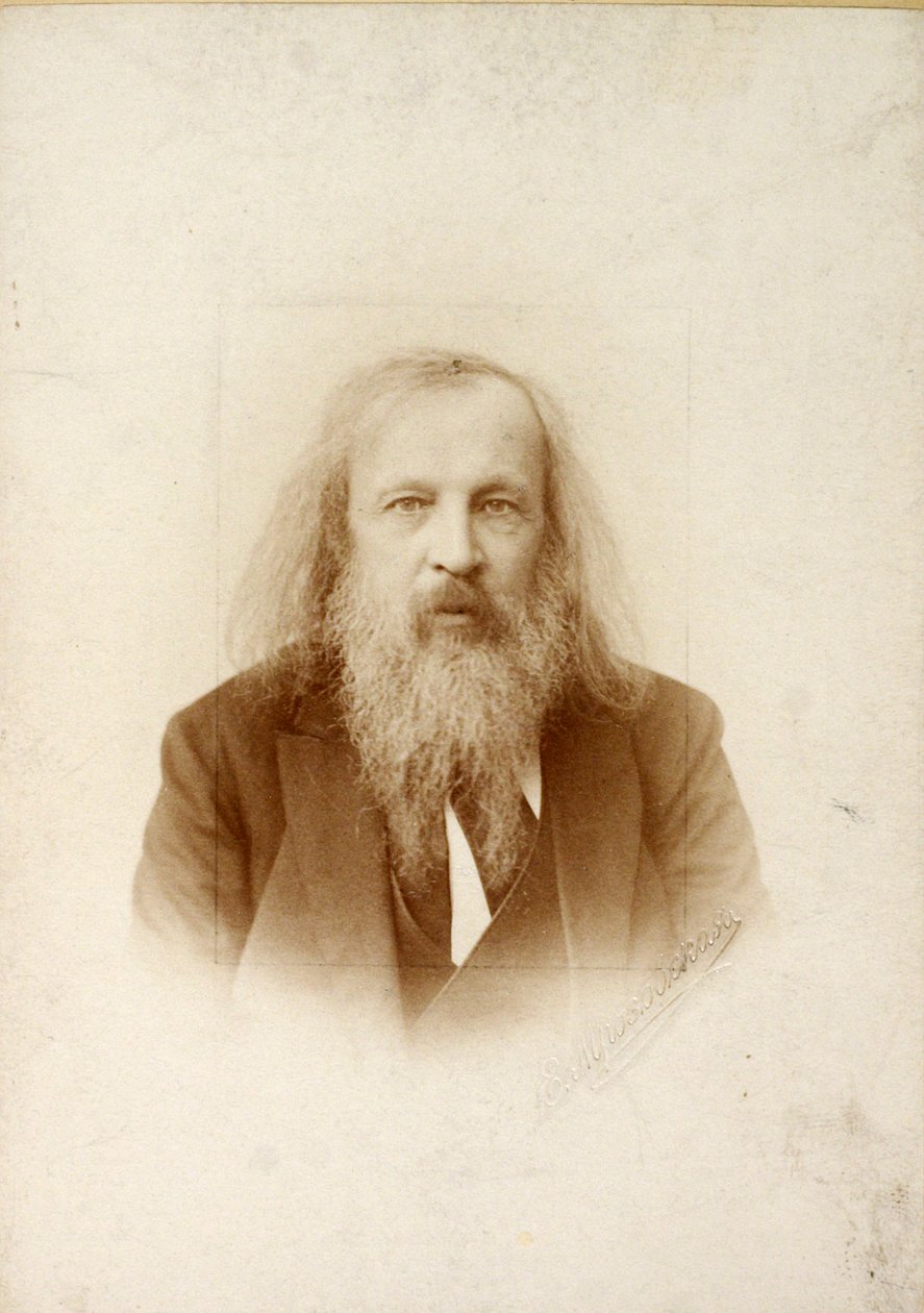 Dmitri Mendeleev, rysk kemist, c1890-c1907 av Unbekannt