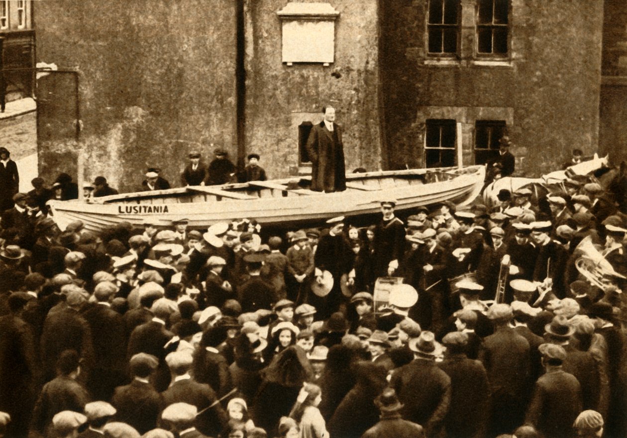 Dr Macaura...talar ett rekryteringsmöte, c1915, 1933. av Unbekannt