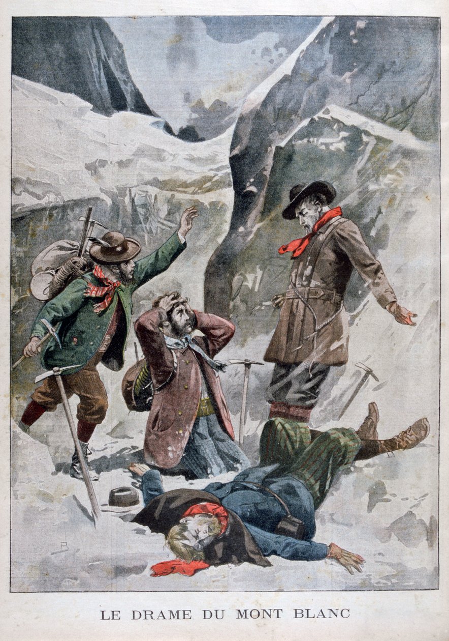 Drama på Mont Blanc, Alperna, 1902 av Unbekannt