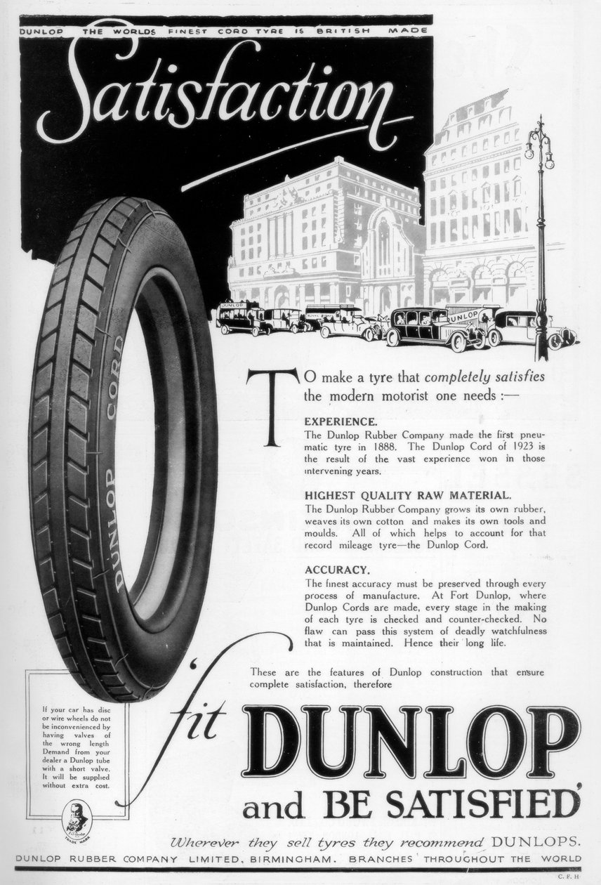 Dunlop-reklam, 1923 av Unbekannt
