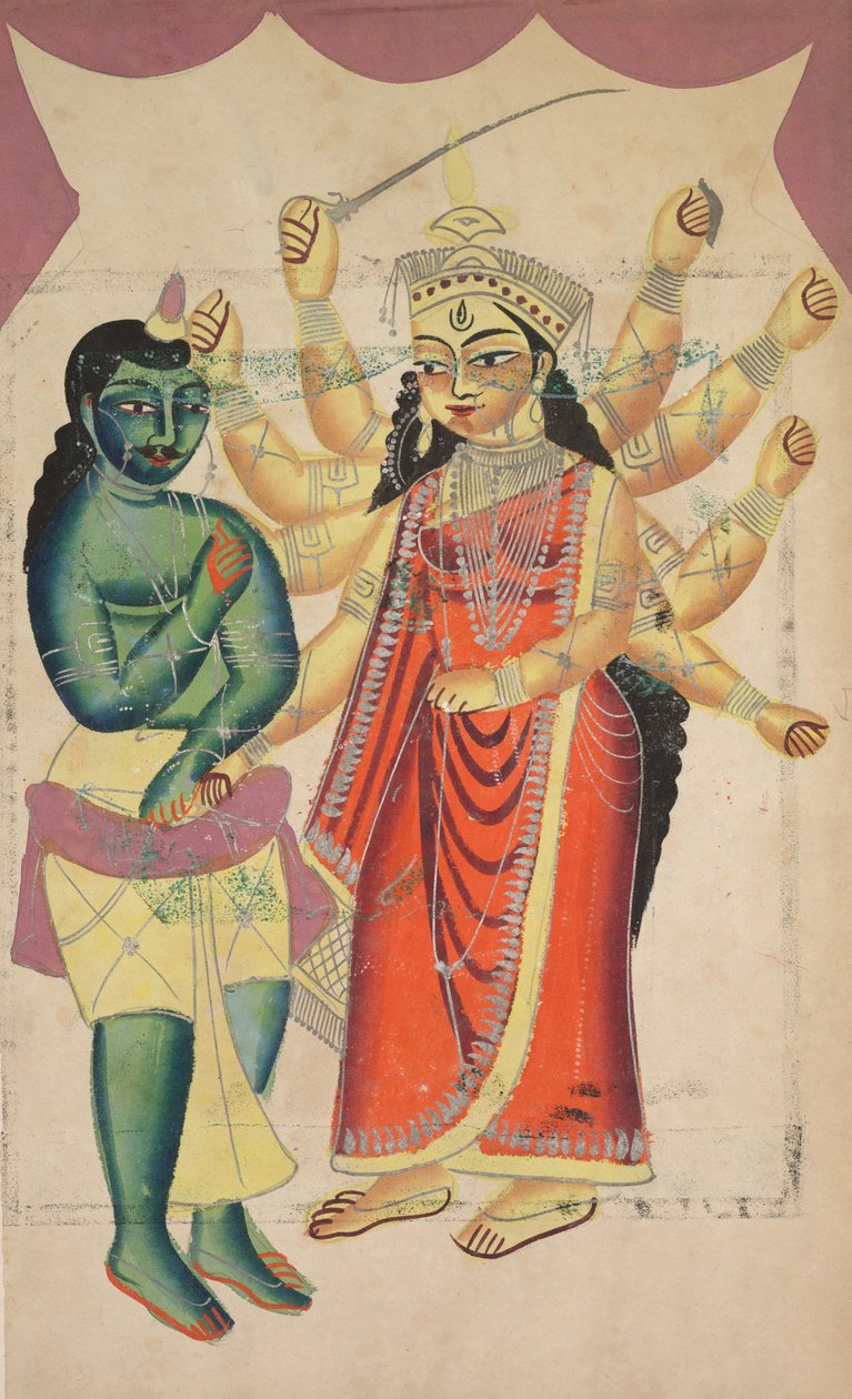 Durga, 1800-talet. av Unbekannt