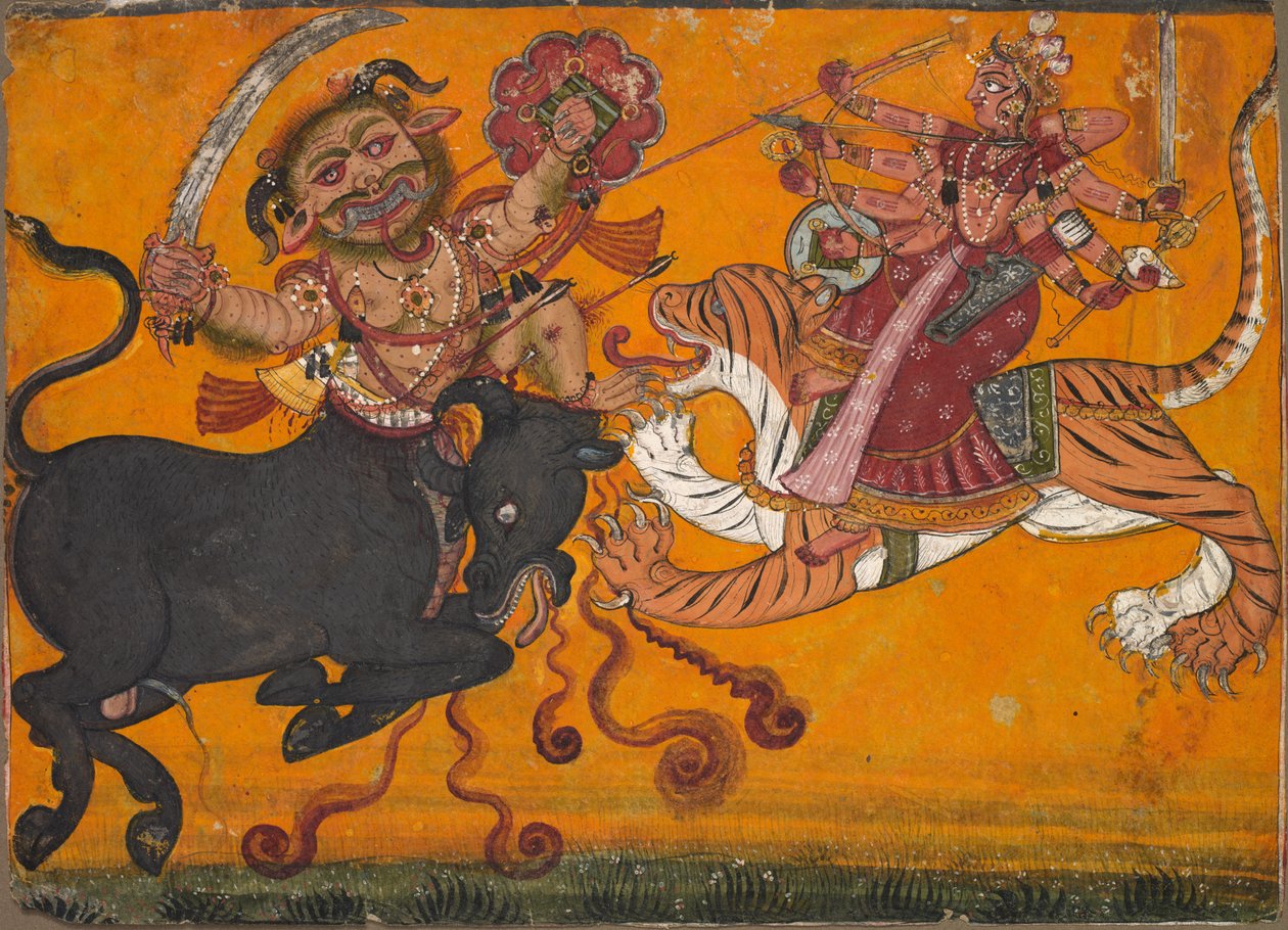 Durga Slang Mahisha, s. 1700-1710. av Unbekannt