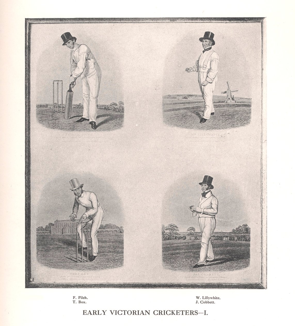 Tidiga viktorianska cricketspelare, 1800-talet 1912. av Unbekannt