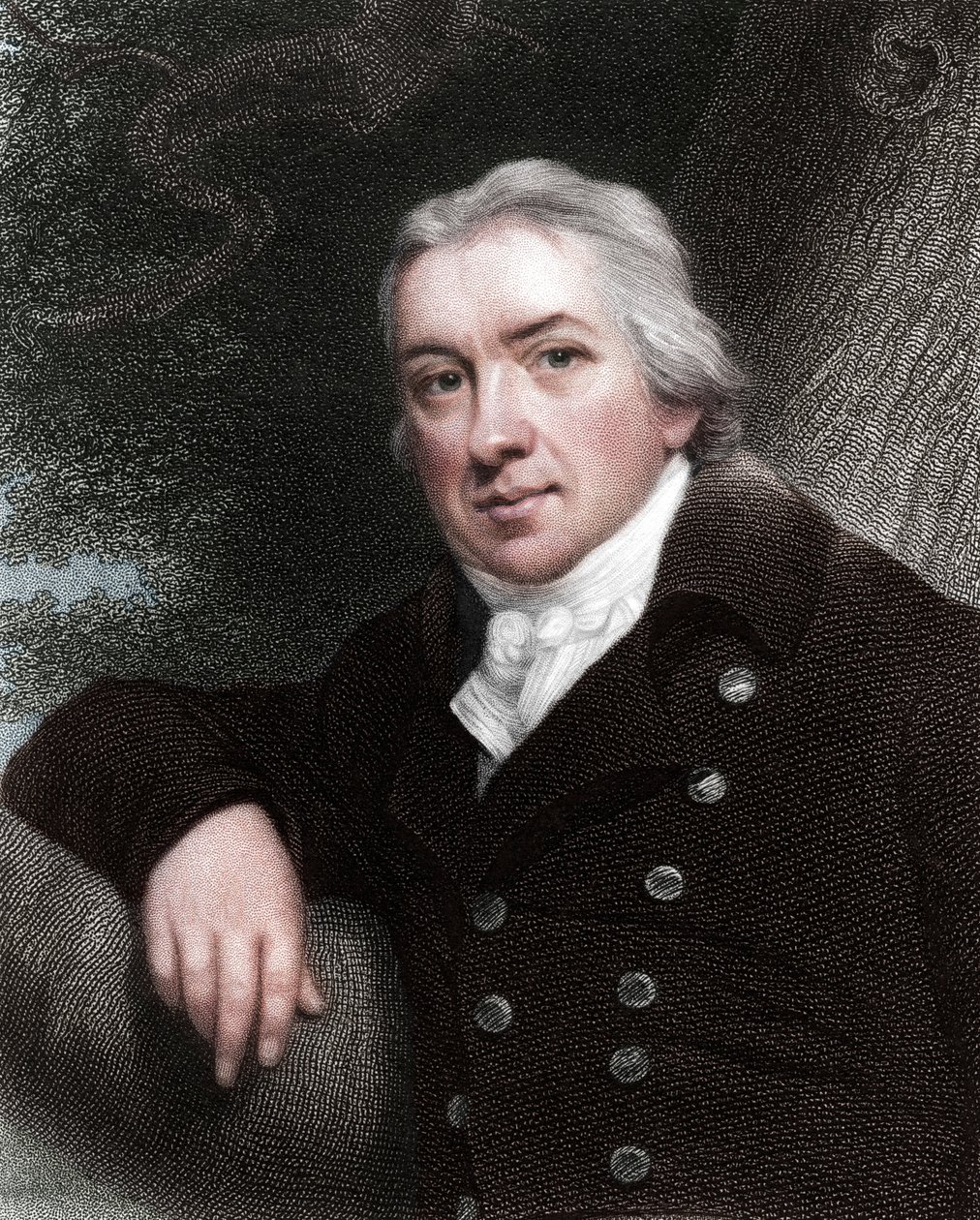 Edward Jenner, engelsk läkare, 1837. av Unbekannt