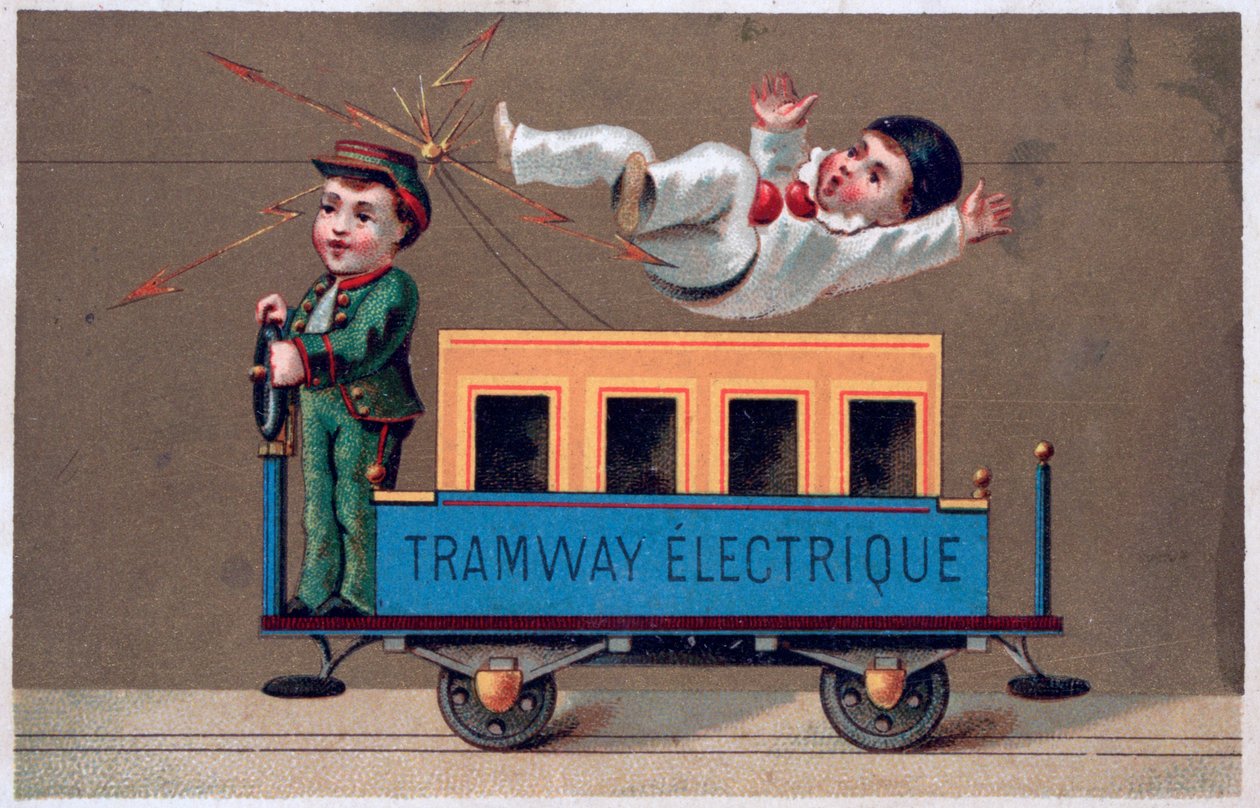 Elektrisk spårväg, 1800-talet av Unbekannt