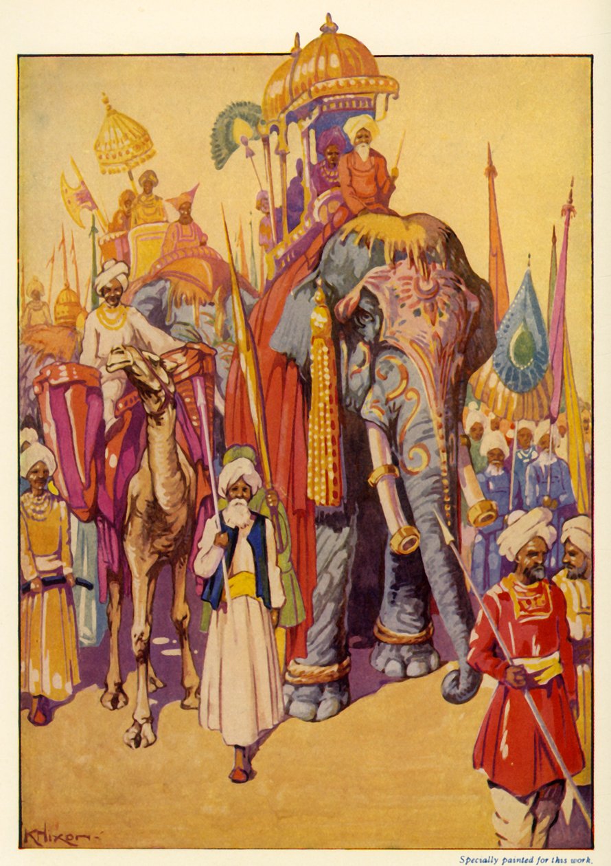 Elefanter i procession, c1948. av Unbekannt