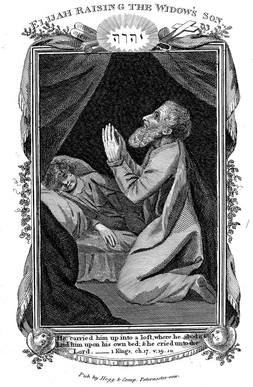 Elia uppfostrar änkans son, c1808 av Unbekannt