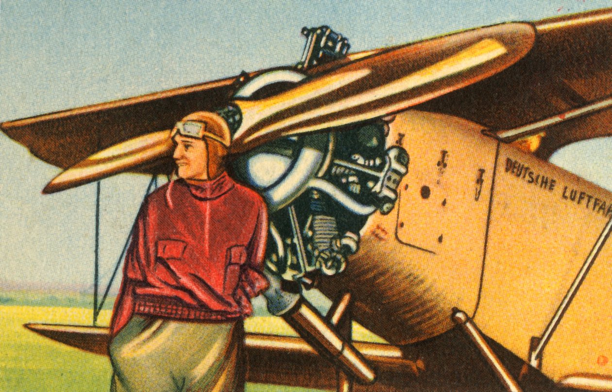 Elly Beinhorn med sitt plan, 1932. av Unbekannt