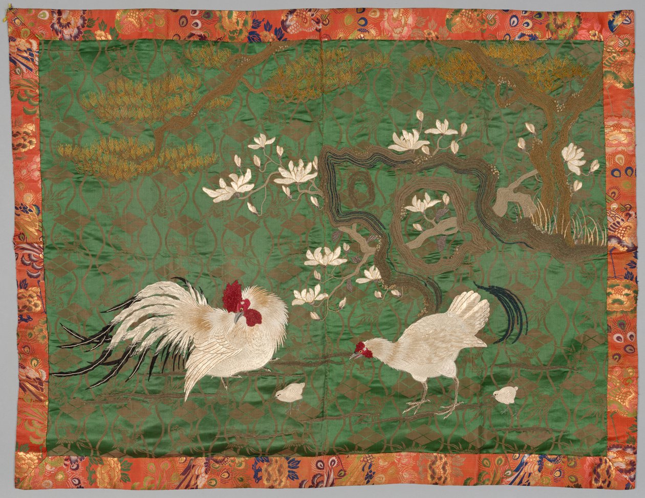 Broderad Fukusa, sent 1800-tal-tidigt 1900-tal. av Unbekannt
