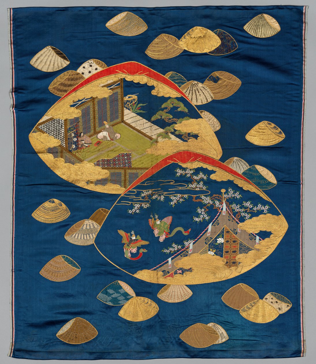 Broderad Fukusa, sent 1800-tal-tidigt 1900-tal. av Unbekannt